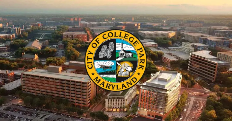 City of College Park Aerial with Seal