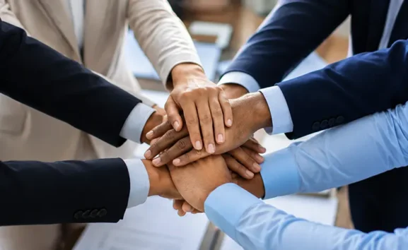 Business People Hands Together image